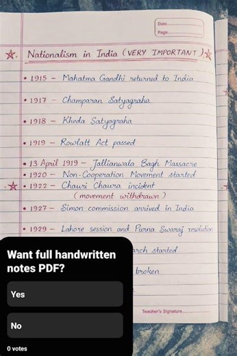 Class 10 History Important Dates 📚 | Handwritten Notes | Quick Revision for Boards ✨