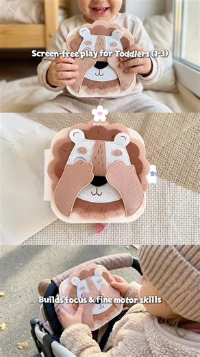 A joyful learning toy for your toddler 🌸 👶 Designed for ages 1–3 🧠 Builds focus & fine motor skills ✋ Encourages hands-on, screen-free play 🌿 Safe, soft & handmade with love 👉 Shop now & give your little one joyful learning time | TinyBusy