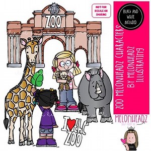Zoo clip art, Melonheadz Characters clip art, Lucy Doris clip art Mini