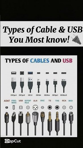 Types of Cable and USB, you most know🔌 #shorts #viral #computer