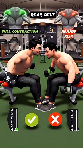 Focus on control, not momentum! 💪 ✅ Slight bend in elbows ✅ Squeeze shoulder blades together ✅ Slow eccentric for full contraction Avoid swinging arms — protect your shoulders & grow those rear delts fast! ⚡ #RearDeltFly #ShoulderWorkout #RearDelts #InjuryFreeTraining #MuscleControl #FormOverWeight #DeltsDay #UpperBodyStrength #ShoulderGains #FitnessTips | Lakhvir Singh