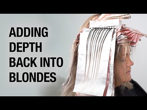 How To Add Depth Back Into Bleach Blonde Hair | Lowlight Dimension Technique | Kenra Color