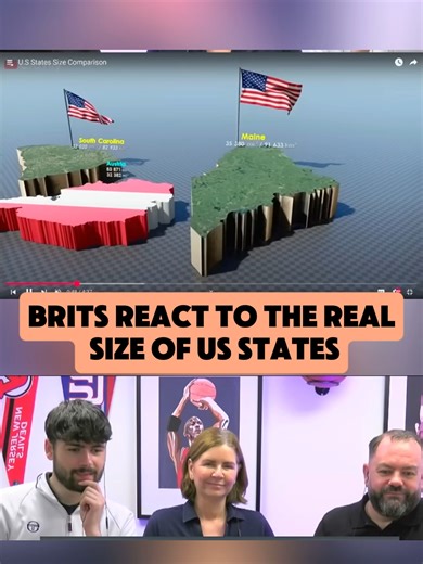 Brits React to the Actual Size of US States