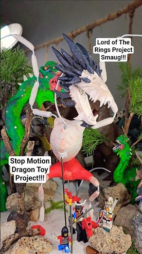 Jurassic World Stop Motion - How To Make a Fire Breathing Dragon Smaug The Hobbit #shorts