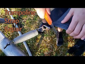How to fix and replace deteriorating springs and straps on a trampoline mat