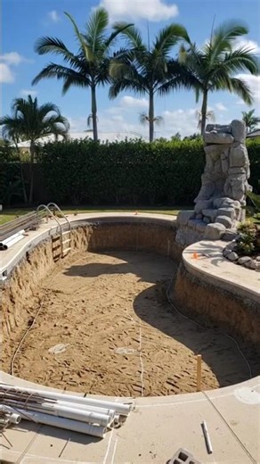 Backyard To Luxury Water Park! 😱 Pool Transformation 💦 #shorts #usa #trending