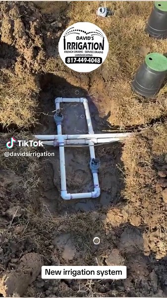 New irrigation system call or text for free estimate we service all the DFW area ##davidsirrigation##fup##landscaping##commercial##residential