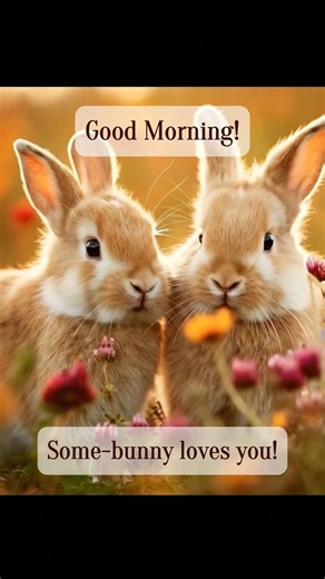 Good morning! Some-bunny loves you! | Cozy Life