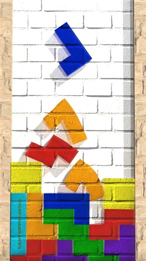 2D Tetris Down the Hill Survival Challenge Softbody Simulation