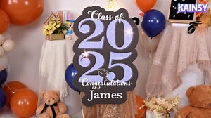 KAINSY Personalized Graduation Yard Sign Class of 2025-35" Large Grad Yard Sign, Custom Name Outdoor Welcome Sign with Stake, Blue Graduation Decorations Party Backdrop, High School College Gifts