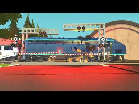 Scrap Mechanic Train vs Car 8!