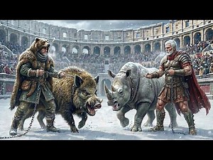FROZEN BATTLE: Wild Boar vs Rhinoceros | Who Survives The Winter Roman Arena? | 4K ⚔️❄️
