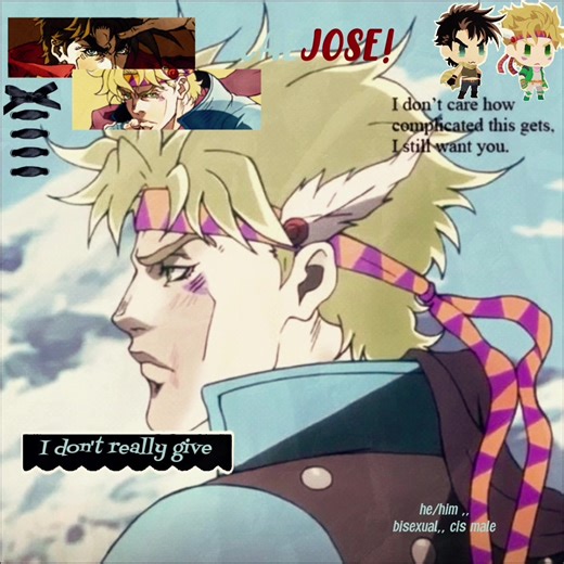 #CAEJOSE :: My little coping headcanon is that they were most definitely in love but couldn't outwardly express their love because of how hostile the public was towards gay couples in their time, and they likely thought the other was straight.. — on the other hand they plagued my thoughts when I heard this song yesterday TAGS :: #jjba #jojosbizarreadventure #caesarzeppeli #josephjoestar