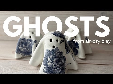 DIY Decoupaged Clay Ghosts | Adorable Fall Decor to Match Your Pumpkins