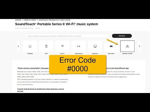 Bose Soundtouch error code #0000 - The answer