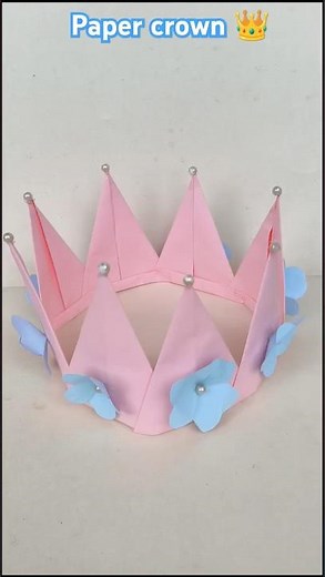 How to make paper crown 👑/DIY paper crown/Brithday cap/Cute crown/Paper craft/Kids crown#craft#crown