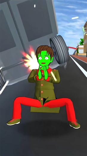 Giant Elf MIO vs Ghost Zombie YUTA 😳😳😈_sakuraschoolsimulator _shortsviral _sakura _viralvideos