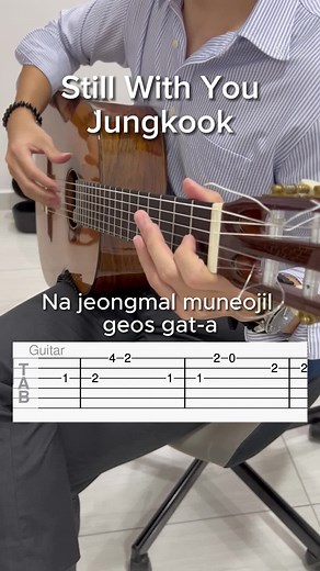 Part 1 - Still With You by Jungkook #stillwithyou #jungkook #guitartutorial #guitarcover #beginner #guitartabs