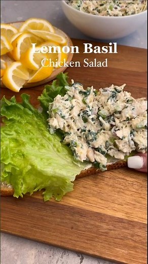 LEMON BASIL CHICKEN SALAD!😍