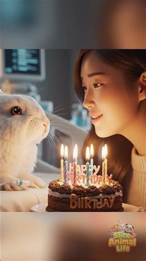 Sick Rabbit Cries After Owner Says Happy Birthday 🥺🎂💔 #cuterabbit #rabbit #petlover