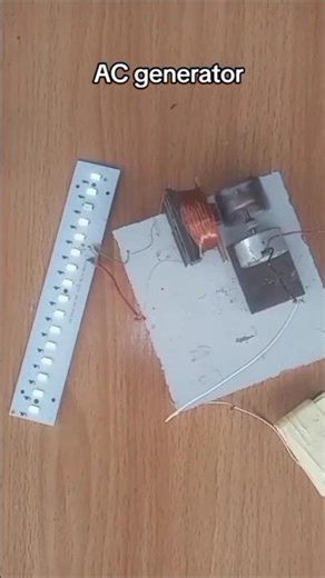 AC generator experiment #experiment #dcmotor #youtubeshorts #diy