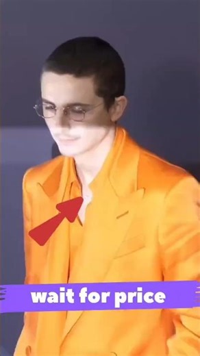 Timothée Chalamet's Viral Orange Suit Price! 😱 #MartySupreme#shorts #usa#ytshorts