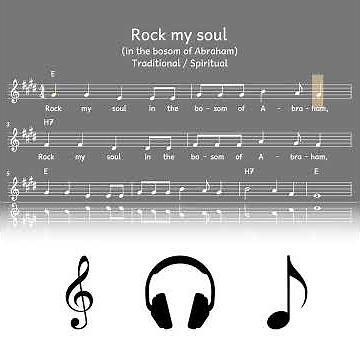 #Shorts: Lied: Rock my soul in the bosom of Abraham (Spiritual / Melodie, Akkorde, Noten,Text)