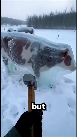Farmer's Brilliant Solution for Frozen Cows #farming #rescue