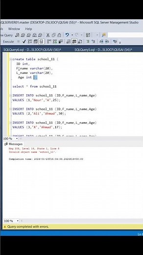 انشاء جدول في قواعد البيانات بخطوات بسيطة ... SQL