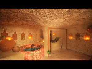 90 Day On Survival Building The Most Secret Temple Underground House With Bath Pool