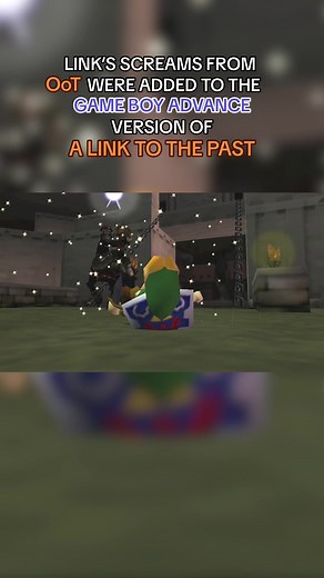 LINK’S SCREAMS FROM OCARINA OF TIME WERE ADDED TO THE GAME BOY ADVANCE VERSION OF A LINK TO THE PAST #retrogaming