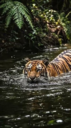 Watch This Tiger Hunt While Swimming – Unbelievable Moment