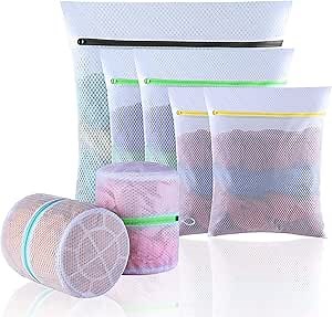 GOGOODA Mesh Laundry Bags, Delicates Washing Bags for Sweater Blouse Hosiery Bras Premium Wash Bags for Travel Storage Organization (7 Set)