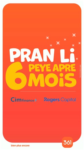 𝐏𝐑𝐀𝐍 𝐋𝐈… 𝐄𝐊 𝐏𝐀𝐘𝐄 𝐀𝐏𝐑𝐄 𝟔 𝐌𝐎𝐈𝐒 At 361, take home what you love today and pay in 6 months with 🟢𝐂𝐈𝐌 𝐅𝐈𝐍𝐀𝐍𝐂𝐄 and 🔵 𝐑𝐎𝐆𝐄𝐑𝐒 𝐂𝐀𝐏𝐈𝐓𝐀𝐋 🟢𝐂𝐈𝐌 𝐅𝐈𝐍𝐀𝐍𝐂𝐄🔵𝐑𝐎𝐆𝐄𝐑𝐒 𝐂𝐀𝐏𝐈𝐓𝐀𝐋 👉Click for details: https://361.mu/default/payment-and-credit-facilities/ 👉Applicable in all 361 Showrooms and www.361.mu #361offer #love361 #361bienplusencore #bienplusencore #361_mauritius #RogersCapital #CIMFinance #mauritius *Terms and conditions apply | First Come Fir