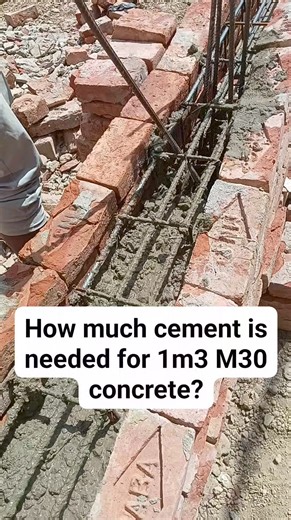 57K views · 98 reactions | How much cement is needed for 1m3 M30 concrete? | Civil Engineers 07 | Facebook