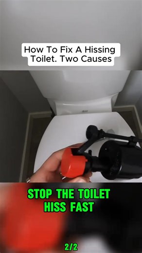 #toilet #SimpleFix #homerepair #plumbing How to fix a hissing toilet. Two causes. #tutotial #howto #tip #DIY #cleaning #LifeHack #CleaningTips | Winnie Jeanne