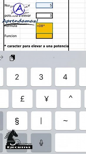 Elevar al cuadrado en Excel