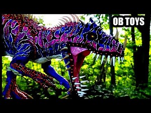 CUSTOM MATTEL OMEGA 09 INDOMINUS REX GLOW IN THE DARK HYBRID | OB TOYS JURASSIC WORLD TOY DINOSAUR
