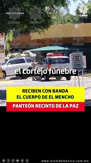 They receive El Mencho's body with a band #mexico