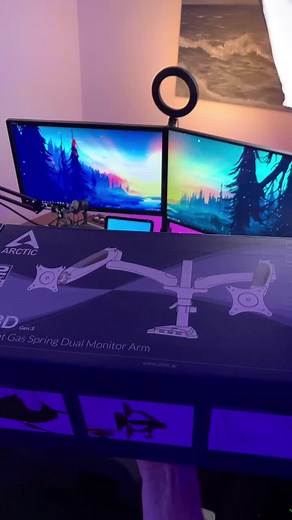 time is up basic arm 😤 #monitorarm #desksetup #pcgaming #arctic #unboxing