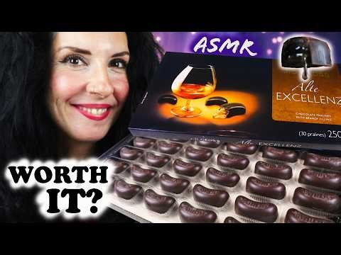 ASMR Chocolate Pralines with Liqueur Filling 🍫 Whispering, Ear to Ear • First Taste ASMR #12