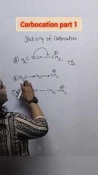 stability of carbocation explained#chemistryshorts #neet2026