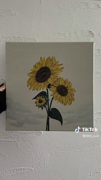 ひまわりのアクリル絵の具を使った小学生の水彩画 | リアルな塗り方とイラストの方法