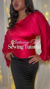 FREE Batwing top sewing pattern + tutorial 💕 #sewingpattern #freesewingpattern #batwingtop #fyppp