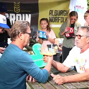 "1, 2, 3, 4, I declare a thumb war": The 11th annual World Thumb Wrestling Championships saw 24 adults and eight children clash digits. Paul "Under the Thumb" Browse took the spoils, beating off stiff competition from "The Thumbertaker." https://abcn.ws/2K569tb | ABC News