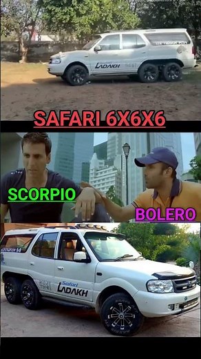 Tata Safari OLD Model Gets a 6x6x6 FULL Modification #tata #safari #suv #6x6 #modified #yt #shorts