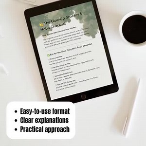 The Glow-up Grocery & Habit Checklist | Healthy Food for Skin Guide, Skin-loving Grocery List, Skincare Diet Printable, Mindful Eating PDF - Etsy