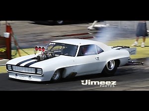 8/71 BLOWN ALCOHOL INJECTED '69 CAMARO RUNS 7.66@190.96 AT BYRON