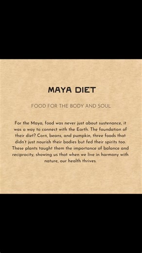 The Power of Maya Diet: Connecting Body and Earth
