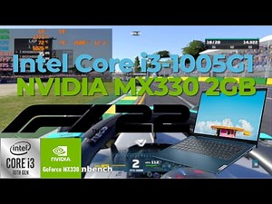 Intel Core i3-1005G1 \\ NVIDIA GeForce MX330 \\ F1 22 @900p low settings (8GB Dual-Channel RAM)